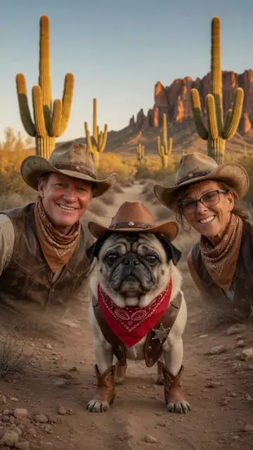 Cover of the sample tale Pugs’s Wild West Adventure